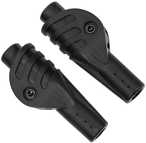 Sosoport 1 Juego Montaje De Poste De Soporte De Tienda Polos Lona Conectores Exterior Pabellón Perforable Varillas De Tienda Clavija De Tienda Carpa Black Fibra De Carbon 2 Piezas