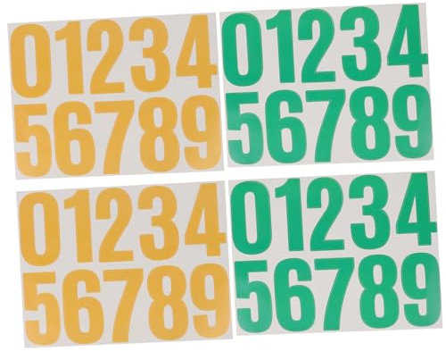 BAZEITFLOW 4sheets Garbage Bin Number Stickers Wheelie Bin Stickers Numbers DIY Mailbox Adhesive Address Self-Adhesive Decals Outdoor-use
