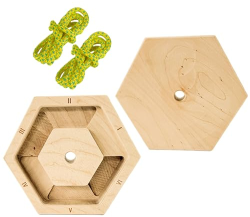 doyandader Appareil d'entraînement pour les doigts - En bois - Hexagonal - Planche de suspension portable pour tractions et entraînement - Pour escalade, fitness, entraînement à la maison