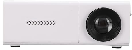 Zhjvihx Bärbar LED-projektor, 1080P HD-filmprojektor med Fjärrkontroll och Brusreduceringsteknik, för Hemmabio Utomhuscamping Videospel