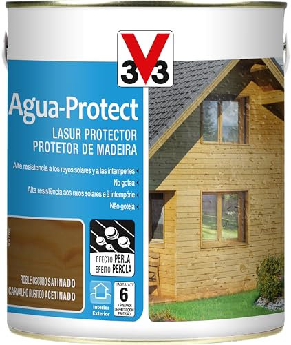 V33 - Protector decorativo agua protect roble oscuro 0,75l