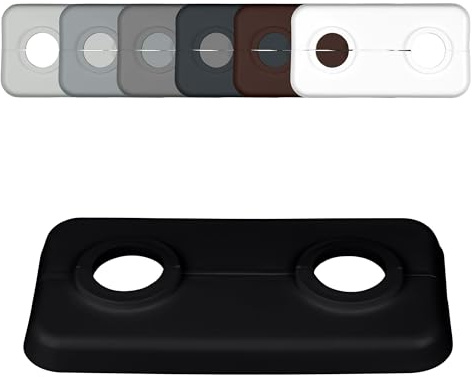 FUX 3 stycken dubbel värmerör ros 12 mm – 21,3 mm, 2 delar, uppvärmning, rörskydd, täckrosetter, beklädnad, radiator rosetter, polypropen i specialfärger (15 mm, RAL 9005)