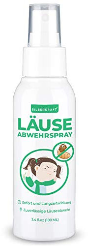 Silberkraft Läuseabwehrspray 100 ml, geruchsneutrales Läuse-Mittel für Kinder geeignet, Kopfläuse-Abwehr-Spray präventiv, Kopfläuse nachhaltig vorbeugen (100 ml)
