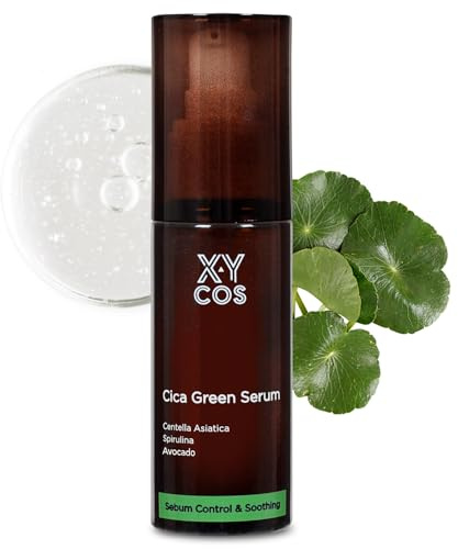 XYCOS Cica Green Serum (1.7 oz) Helps with Pores, Acne and Blemishes, Dullness, EVE Vegan Certified