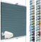 SchattenFreude Waben-Plissee nach Maß für Fenster | 100% verdunkelnd/Blackout | Mit Klemm-Haltern | Klemmfix ohne Bohren | Pastellblau (Weiße Rückseite), Breite: 130-140cm x Höhe: 100-150cm