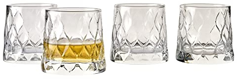 Lummig gammaldags specialdesign premium whiskyglas med tung bas 290 g – set med 4