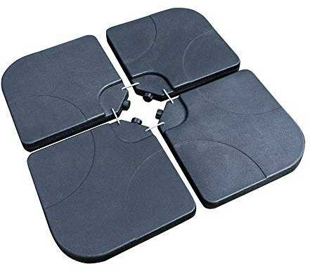 Alfresia 4 Part Cantilever Parasol Base – Fillable Parasol Weights for Offset Garden Parasols, Water or Sand Filled Stand (60L / 80kg)