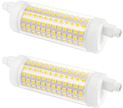Akynite R7S LED-lampor, dimbar, 118 mm, 20 W, kall vit, 6 000 K, 2 500 lm, 360° ljus, ersätter halogenstång, 200 W, 150 W