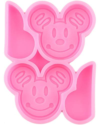 GoodLuck Gingerbread Mickey Paille Topper Silicone Moule tête de Souris résine époxy Moule Chocolat Fondant gâteau décoration Outil