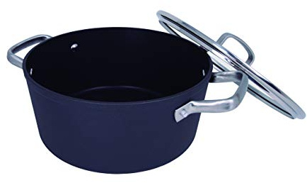 Arcos Samoa-serien | Non-stick kastrull 16 cm och 1,5 L | Full Indution | Alla kök passar | Handtag Rostfritt stål kall effekt | Energisparande system | Diskmaskin säker | Färg Svart