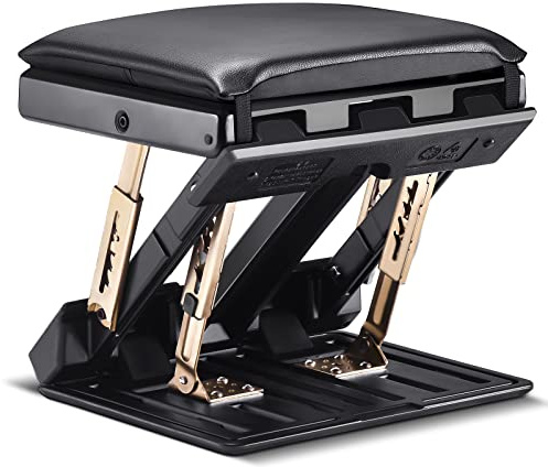 Foot Rest Under Desk, Potuem Adjustable Footrest with Massage Function, Non-Slip Desk Foot Rest with Soft Pads, 4 Level Height Adjustment Max Load 120 Pounds, Improves Comfort for Home Office Car