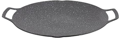 Koreanische BBQ-Grillpfanne, Antihaftbeschichtet, Rauchfreie Grillplatte, Aluminiumlegierung, Herdplatte, Koreanische Grillplatte, Tragbare Indoor-Pfanne, Bratpfanne (Gasart 30cm)
