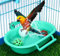 Budgie Bath Tub Bird Bath for Cage with 3 Balls Bird Water Bowl Bird Food Feeder Shower Tray Parrots Bathing Tubs Budgie Toys Bird Toy for Birds Parakeet Canary Bird Cage Accessories