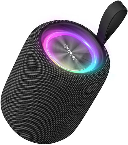 oraolo Cassa Bluetooth, Speaker Bluetooth BT5.3 Con Luci RGB, Impermeabile IPX6, Riproduzione di 8 Ore Supporta TF, USB, Speaker Bluetooth Portatile per Casa, Ciclismo, Festa