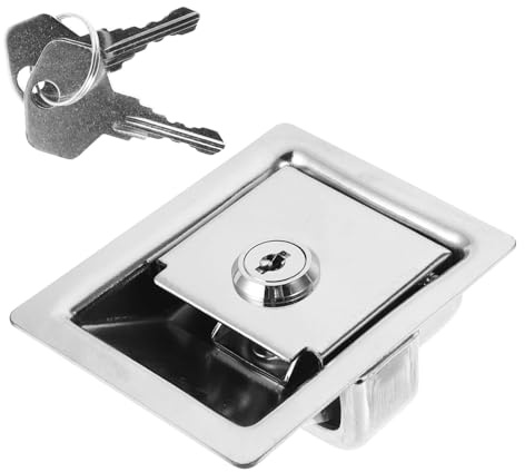 LIFKOME Serratura Porta in Acciaio Inox Per Blocco Sicurezza Serratura Per Veicoli Ingegneria e Modifiche Veicoli Resistente e Affidabile