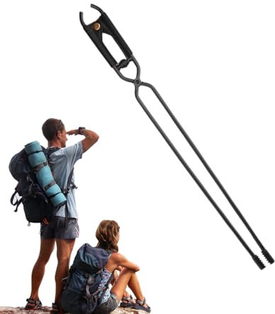 Pinze per legna da ardere, pinze per caminetto, pinze per legna da , pinze per legna in metallo, pinzette resistenti, utensili portatili da campeggio per uso interno ed esterno