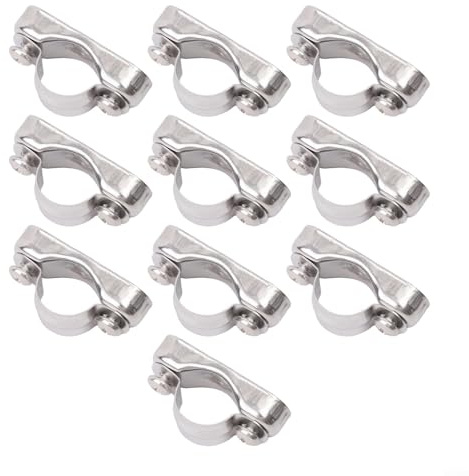 HavenDomicile Staffa di supporto per morsetto per tubi, in acciaio inox, per il fissaggio di elettricità, applicazioni meccaniche domestiche, 10 pezzi (32-35 mm)