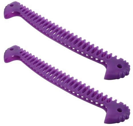 MAGICLULU Lot de 2 Protège-Lames Élastiques pour Patins à Glace Housses Extensibles Violet Foncé Taille 350 Protections Légères et Ajustables pour Patinage Artistique et Hockey Adulte et
