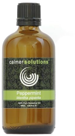 Calmer Solutions | Peppermint - 100ml | Headache, Muscle Aches, Joint Pain | Pure 100% UK Sourced Natural Essential Oils | Professional or Home use | Diffusers, Humidifiers, Candles & More