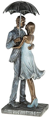 Joe Davies Rainy Day Romantic Embrace Figures Sculpture