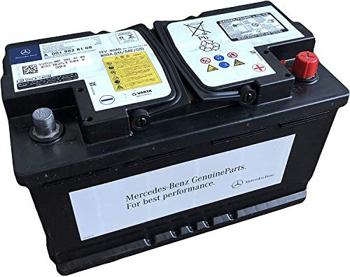 Mercedes Benz A0019828108 bilbatteri 80 aH 12 V 800A AGM läckagesäker | Läckagesäkert startbatteri för Mercedes fordon, mått 27,8 x 17,5 x 18 cm, ersätter även modell A0009822108