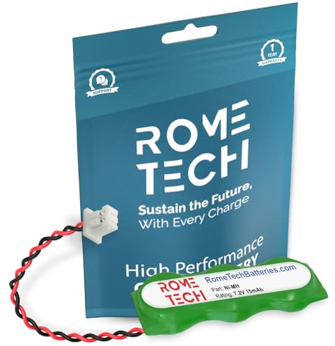 Rome Tech RTC CMOS Battery for Dell Precision M60-7.2V Laptop Backup BIOS Ni-MH with 2 Pin/Wire Cable