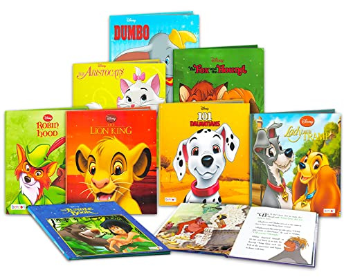 Disney Classic Storybook Collection for Toddlers Kids ~ 8 Disney Books Bundle Featuring Dumbo, Lion King, The Jungle Book, 101 Dalmatians and More | Disney Bedtime Book Stories Set