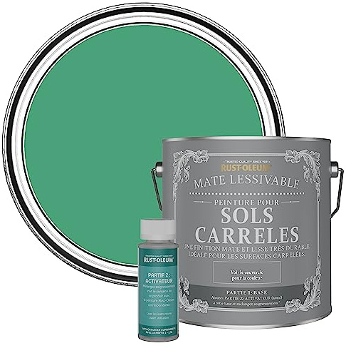 Rust-Oleum Green Washable Matt Floor Tile Paint - Emerald 2.5L