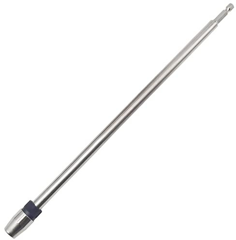 QISF 300mm Long Bit Holder, 1/4 Inch Hex Shank Quick Release Bar Socket Screwdriver Bit Extender Holder , Self-locking Extension Drill Chuck Adapter Conversion Tool