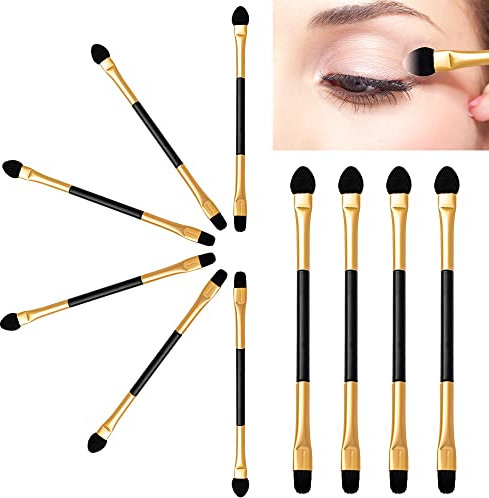 Make-up Pinsel Lidschattenpuder Pinsel 10 Stück Doppelseitige Lidschattenpinsel Sets Concealer-Pinsel Lidschatten-Applikator, Lippenpinsel Augen Make-Up Schwamm Kosmetik-Trockenpinsel Eyeliner-Pinsel
