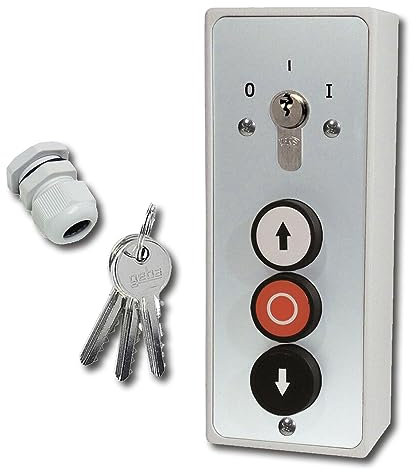 Schlüsselschalter Unterputz Schlüsseltaster GEBA S-APZ 4-1R/2 Tor Antrieb Motor