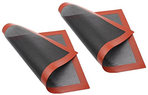 Giyofom Lot de 2 tapis de cuisson perforés en silicone anti-adhésif pour , pain, macarons, , appareils de cuisine