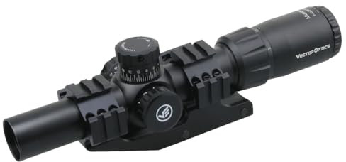 Vector Optics SCFF-36 Mustang 1-4x24FFP Zielfernrohr für Sport, Airsoft und Jagd, Luftgewehr, Ziel-Visier, Gewehrzielfernrohr, Rifle Scope, umfangreiches Zubehör