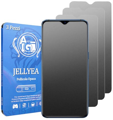 JELLYEA 3 Piezas Protector Pantalla Mate para Redmi Note 9S/9 Pro Max Cristal Templado Antirreflejos Antihuellas 9H Vidrio para Xiaomi Redmi Note 9 Pro/9S, 6.67