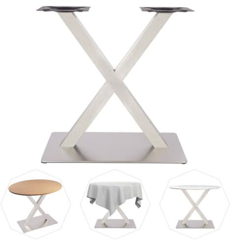 YNAADYH Tischgestell Rund Tischgestell Edelstahl Tischbeine Tischgestell Tischfuß Tischuntergestell X Shape Tischkufe