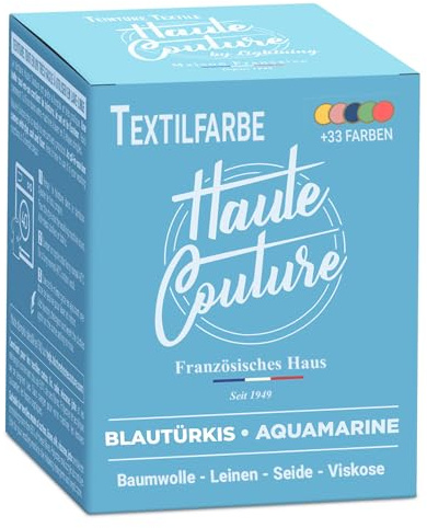 Haute Couture - Teinture Textile Turquoise - 350g Tout-en-un - Prêt à l'emploi pour Vêtements et Tissus
