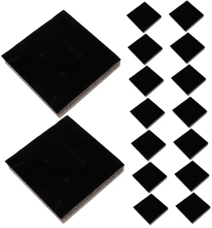 OATIPHO 20 Insertos de Esponja para Caja Joyero Resistencia a Residuos y Uso Versátil, Adecuado para Exhibición de Collares y Organizadores de Joyas en Negro