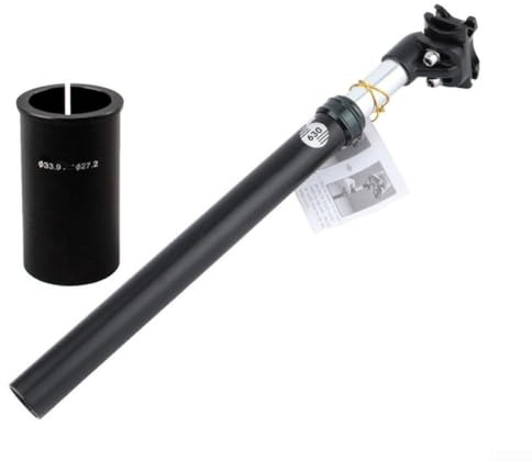 Honseadek Elektrische Stoßdämpfer-Sattelstütze mit seismischem Rohr-Design, kompatibel mit Mountainbikes in den Maßen 27,2 x 350 mm und 31,6 x 350 mm, verstellbar (27,2 mm x 350 mm + 33,9 mm SKU)