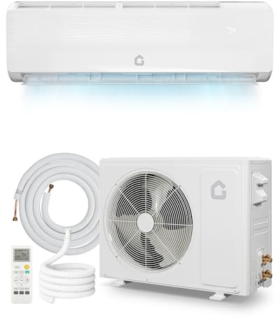 Garvee 18000 BTU Mini Split Air Conditioner,19 SEER2 Ductless Inverter AC w/ 230V, Cool Up to 1250 Sq. Ft with Heat Pump System,White