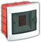 Verteilerschrank C125VK-90918004, weiß, rot, 04 module