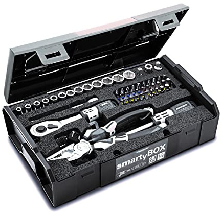 MATADOR Steckschlüsselsatz & Bit Set | l-boxx mini Werkzeugkoffer | Steckschlüsselsatz 1/4 Zoll mit Ratsche | 61-teiliger Werkzeugkasten | MATADOR Werkzeug Nr. 81452115