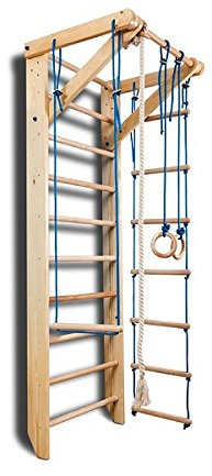 Indoor Kinder Turnwand, Klettergerüst Sport-2-220 Sportgerät, Kletterwand, Holz, Gym, Sprossenwand