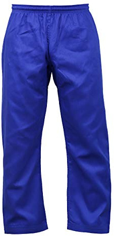 ULTIMATE FIGHT GEAR UFG Essential Karate Pants Cotton & Polyester Blended - Kids Adults Unisex (Blue, 000)