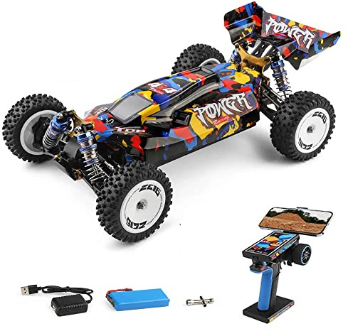 WLtoys XKS 124007 Brushless Remote Control Car, 1/12 2.4GHz 75KM/H High Speed Off Road Trucks Motor Metal Chassis 4WD Vehicle Racing Climbing Car Gifts for Adults