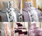 MB Warenhandel24 Bettwäsche Winter Biber 100% Baumwolle Feinbiber 135x200 + 80x80 cm 2-4 TLG teilig mit Reißverschluss (Floral Aubergine, 2X ca. 135x200 cm 2X ca. 80x80 cm)