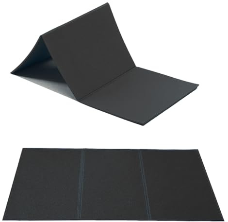 G5 HT SPORT Colchoneta Fitness plegable negra [Dimensiones 110 x 48 cm Grosor 0,7 cm] Tres secciones para Indoor Outdoor Gimnasio, Yoga, Pilates y Camping