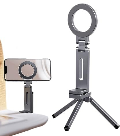 Trípode Magnético para I-Phone 12-16 | Minitrípode MagSaf-e De Aluminio para I-Phone con Rotación De 360° | Soporte Magnético Plegable De Bolsillo para I/Phone Y Funda MagSaf-e