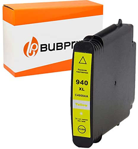 Bubprint Druckerpatrone kompatibel als Ersatz für HP 940XL 940 XL C4909AE für OfficeJet Pro 8000 Enterprise Wireless 8500 Premier 8500A Plus Premium Gelb