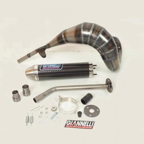 Giannelli Auspuffanlage, Vorschalldämpfer und Carbon-Endschalldämpfer, für Motorrad Beta 50 RR Enduro 2012