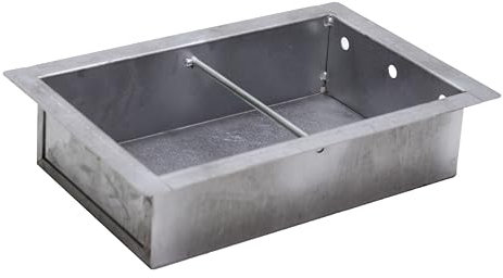 FONDERIA BONGIOVANNI | Cassetto in Lamiera Zincata | Raccolta della Cenere | Cassetto per Camino | 20x30x7 h cm |